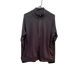Jockey front zipper black polyester/spandex lightweight sport jacket Size XXL